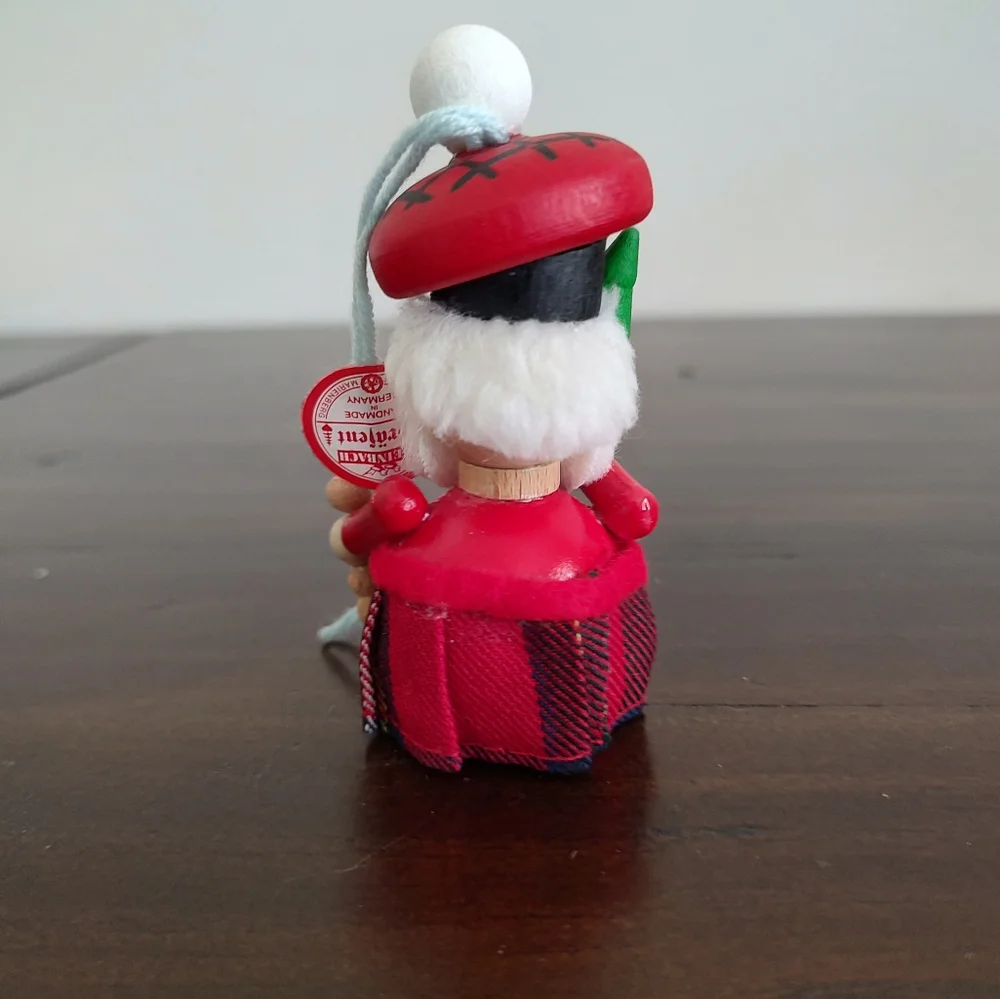 Vintage Steinbach Christmas Ornament Scottish Santa German Wood